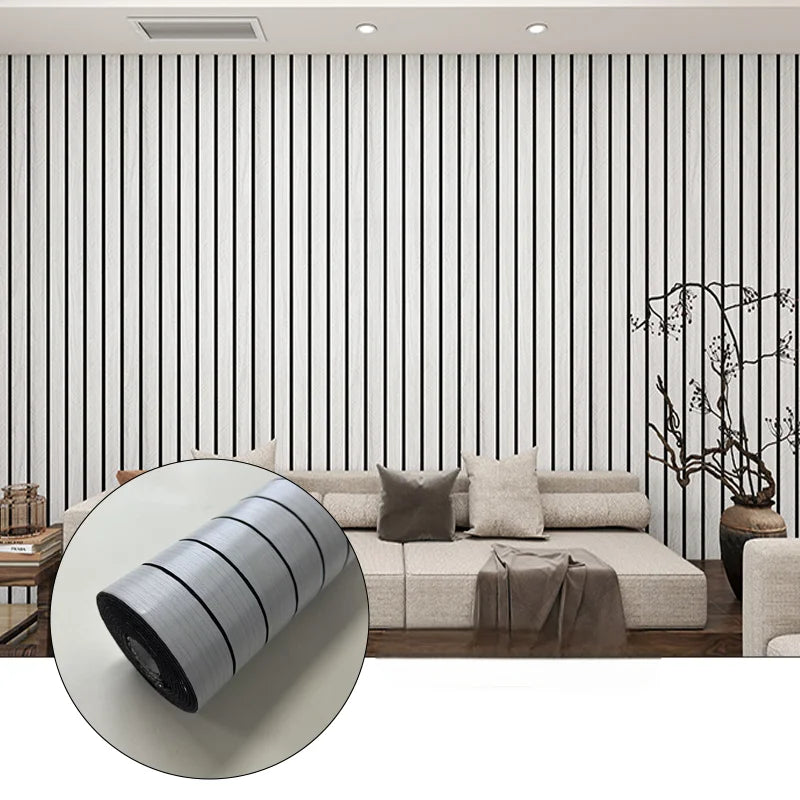Kuujojo Wood Panel Peel & Stick Wallpaper, Striped Selfadhesive Faux Wood Grain Wall Covering, Easy Diyhome Decor 15.74X118 In