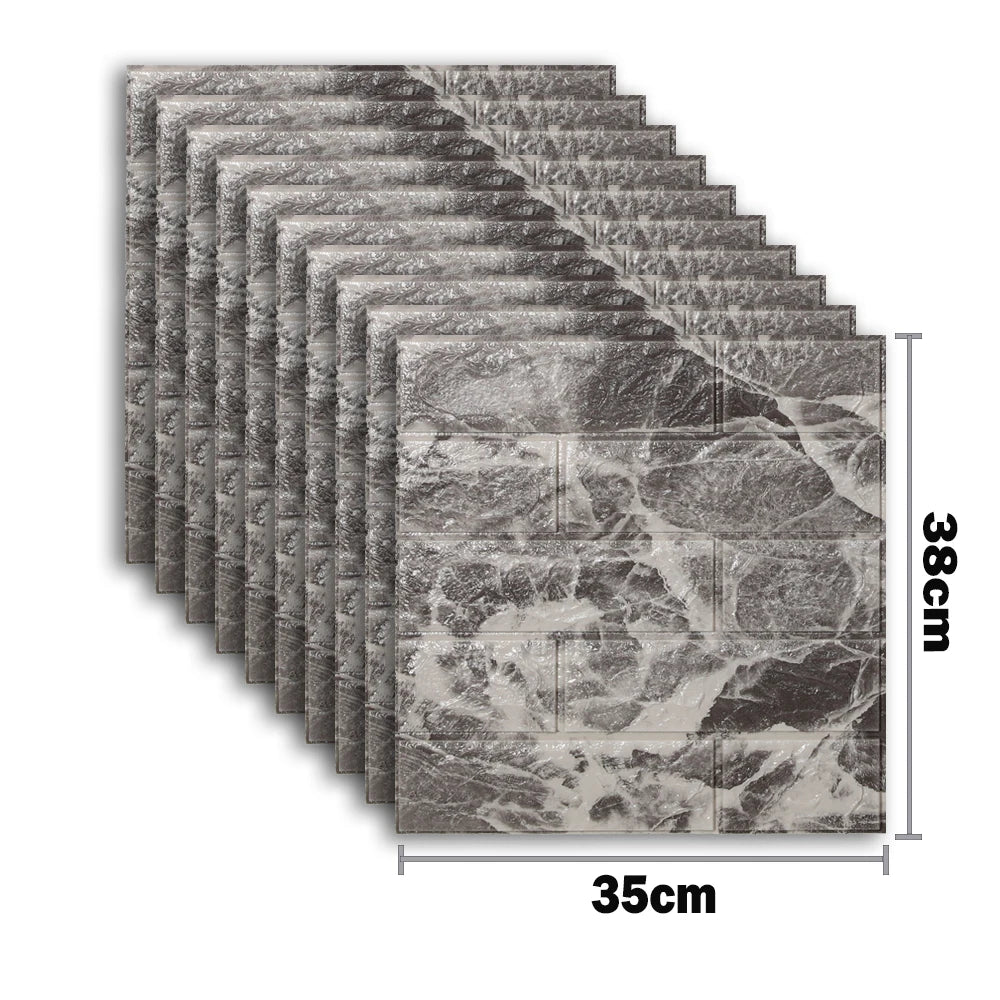 25Pcs 3D Wall Stickers Self Adhesive Wallpaper Panel Home Decor Living Room Bedroom Decoration Bathroom Kitchen House Sticker