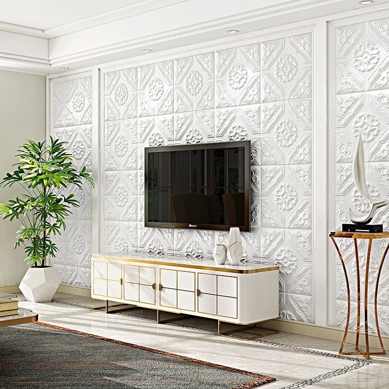 70X70/30X30CM 3D Wall Stickers Self Adhesive Foam Brick Room Decor DIY Wallpaper Ceiling Background Court Style Wall Decoration