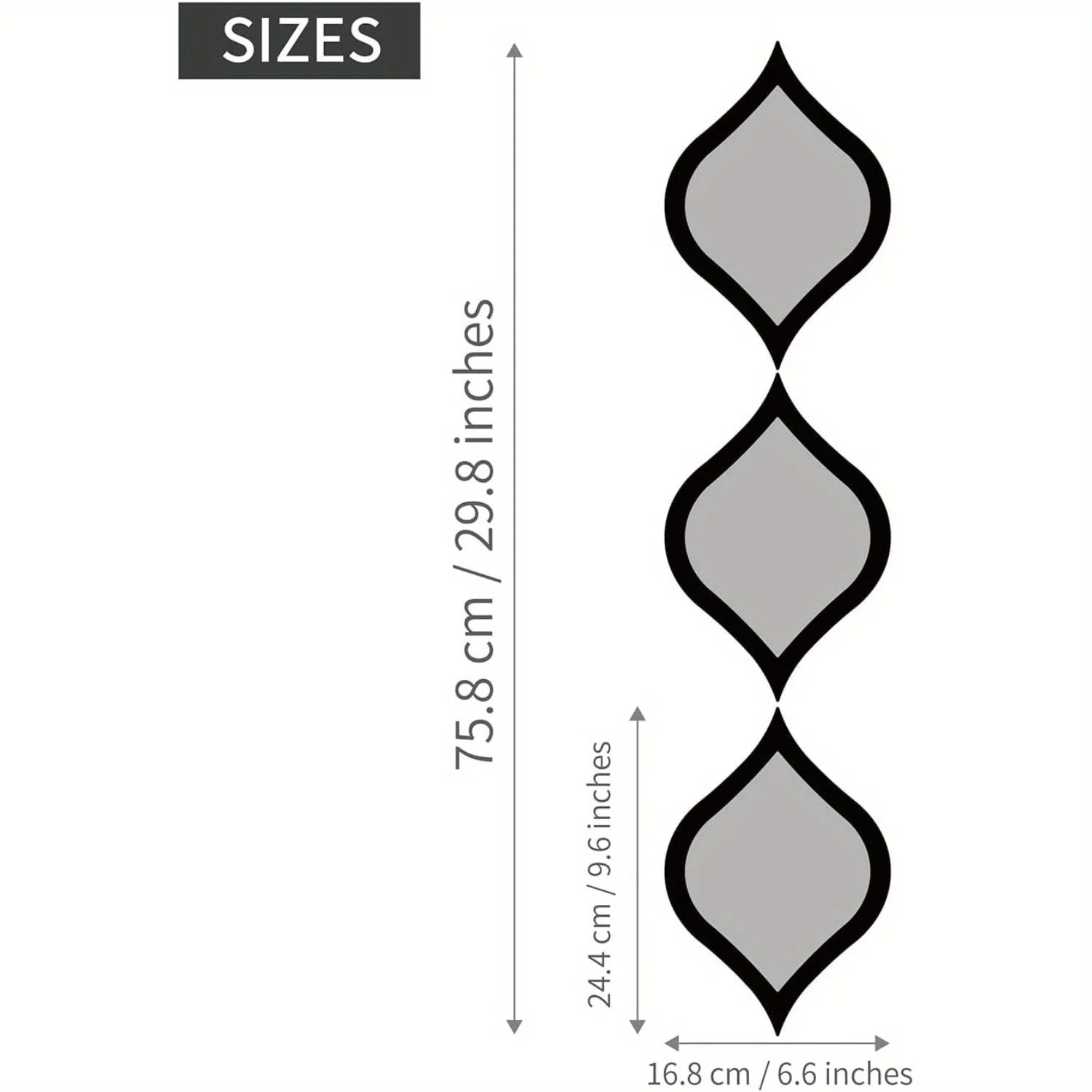 3Pcs Modern Tear Drop Mirror Wall Decor, Bedroom Living Room Decor Boho Moon Wall Decor Home Bedroom Decor Living Room Decor